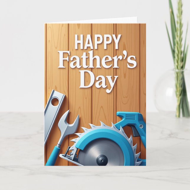 Fathers Day Woodwork Card (Front)