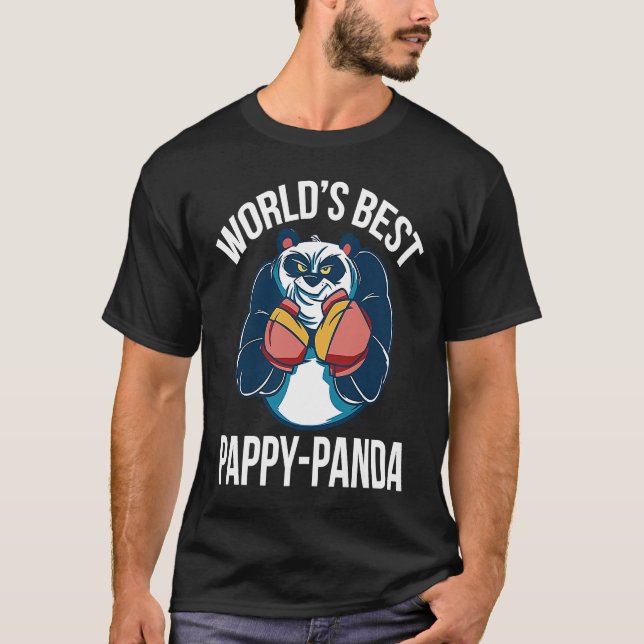 Father's Day  Worlds Best Pappy Panda  1 T-Shirt (Front)