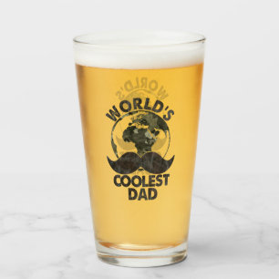 Father's Day World's Coolest Dad Glass