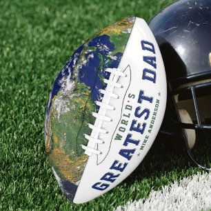 Father's Day World's Greatest Dad Planet Earth Football