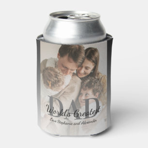Father's Day World's Greatest Dad with Photo Can Cooler