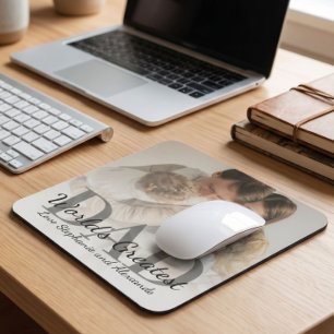 Father's Day World's Greatest Dad with Photo Mouse Pad