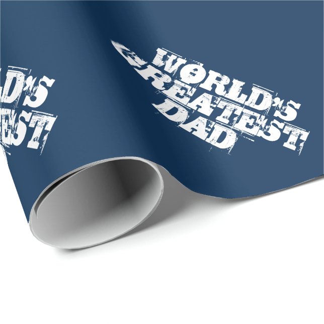 Fathers Day wrapping paper for Worlds Greatest Dad (Roll Corner)