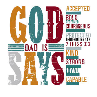 Fathers God Dad Says  Keychain