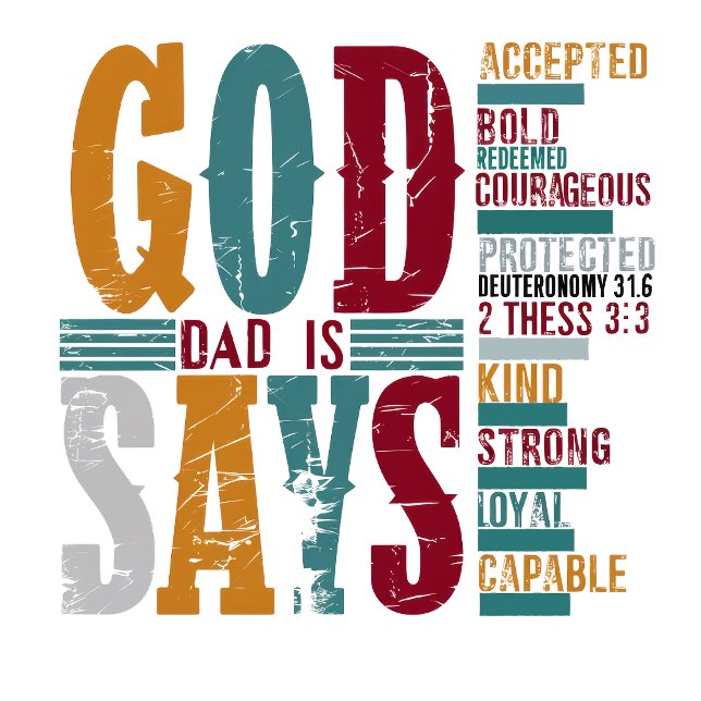 Fathers God Dad Says  Keychain (Creator Uploaded)