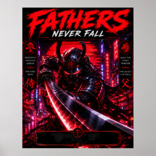 Fathers Never Fall Samurai Poster