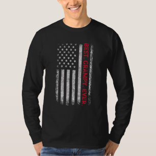 Father's Say Best Grampy Ever With Us American Fla T-Shirt