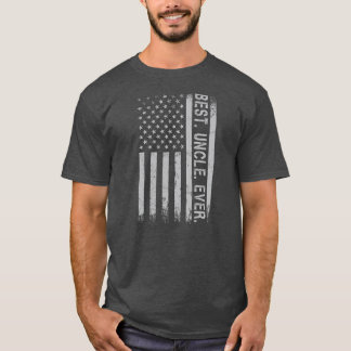 Father's Say Best Uncle Ever With US American T-Shirt
