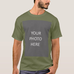 Fatigue Green Add Your Image Photo T-Shirt