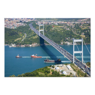 Fatih Sultan Mehmet Bridge over the Bosphorus, Photo Print