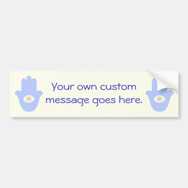 Fatima Eye Heart Hamsa Bumper Sticker (Front)