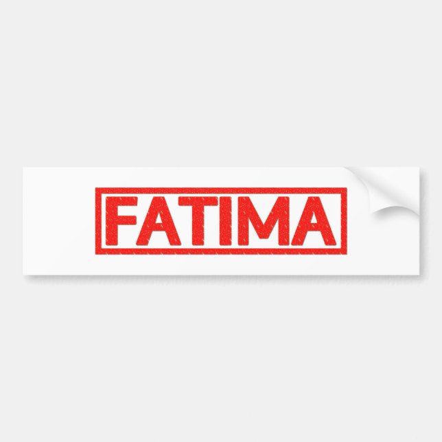 Fatima Stamp Bumper Sticker (Front)