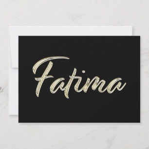 Fatima white gold Handwriting Card