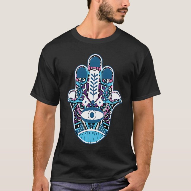 Fatimas Hand Mandala Ornament Aesthetic T-Shirt (Front)