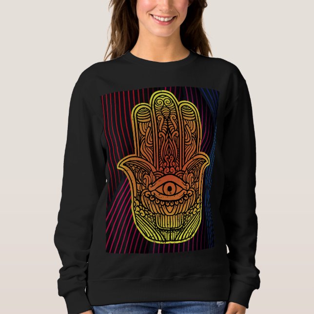 Fatimas Hand Protection Symbol Sweatshirt (Front)