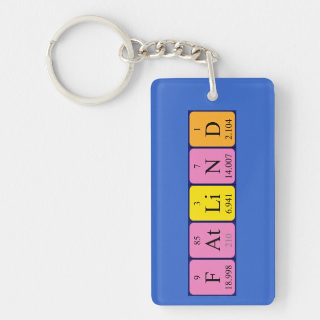 Fatlind periodic table name keyring (Front)