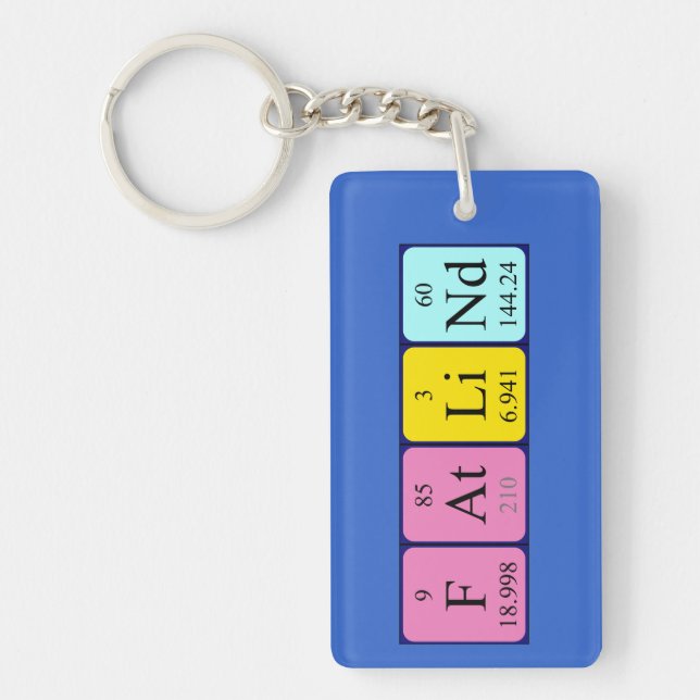 Fatlind periodic table name keyring (Front)