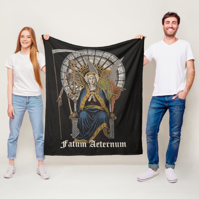 Fatum Aeternum - Gothic Design Fleece Blanket (In Situ)