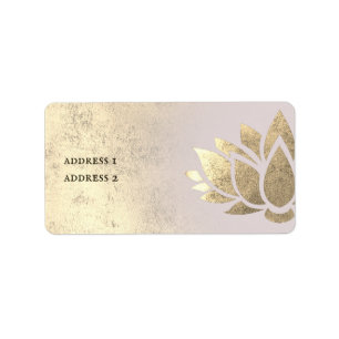 fau gold foil lotus design label