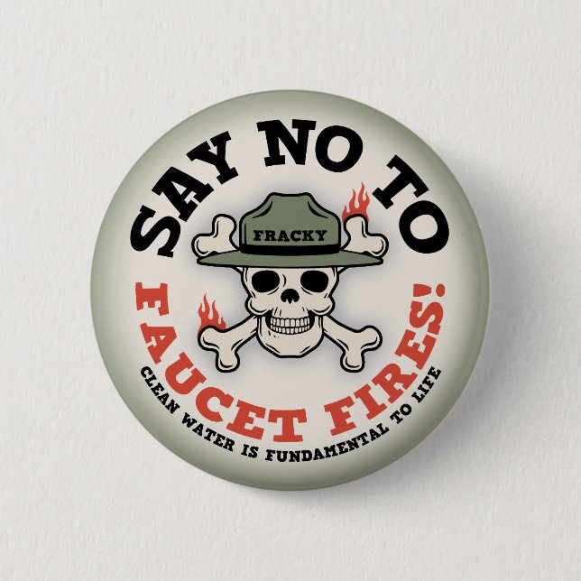 Faucet Fires 2 Inch Round Button (Front)