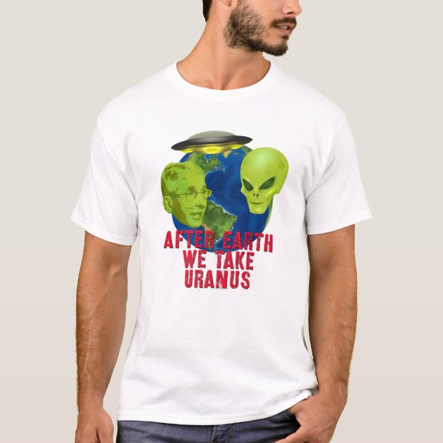 Fauci Alien UFO Outer Space Funny Conservative Ant T-Shirt (Front)