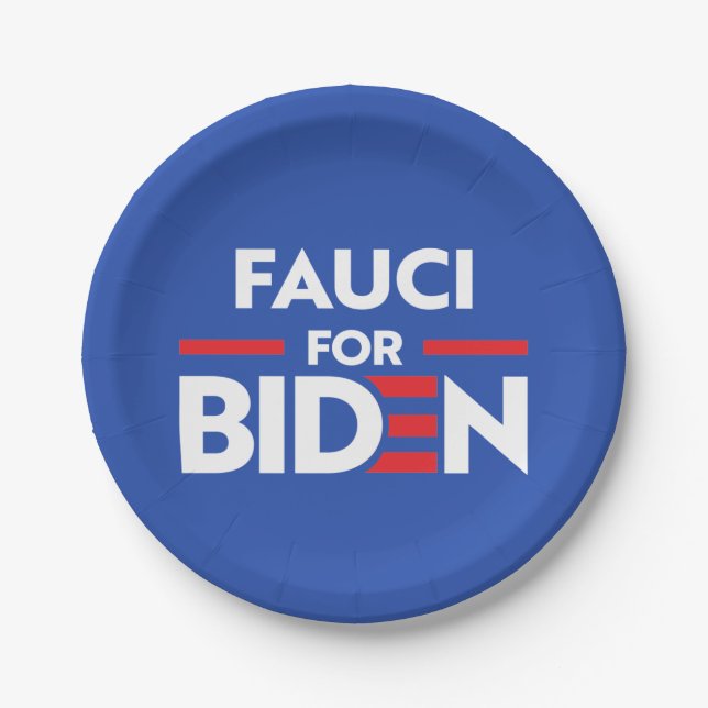FAUCI FOR JOE BIDEN PAPER PLATE (Front)