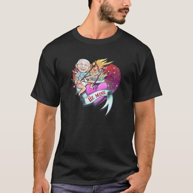 Fauci Ouchie Valentine Heart Tattoo FAUCH Pun Vale T-Shirt (Front)