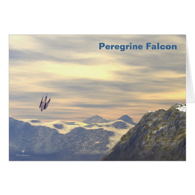 Faucon pèlerin de la vélocité terminale (Devant horizontal)