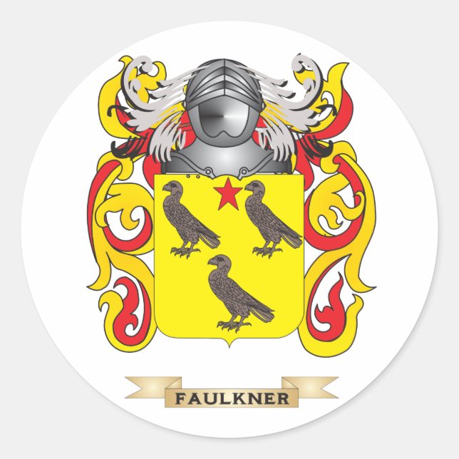 Faulkner Coat of Arms Classic Round Sticker (Front)