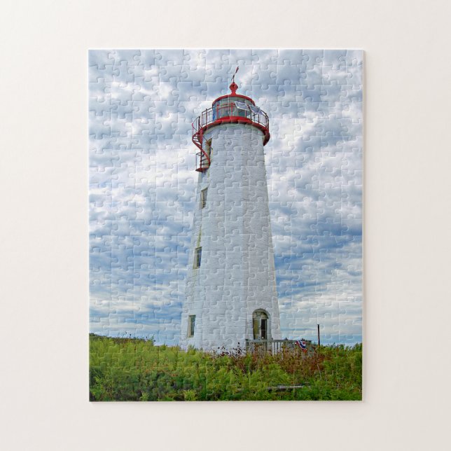 Faulkners Island Lighthouse, Connecticut Jigsaw Puzzle (Vertical)
