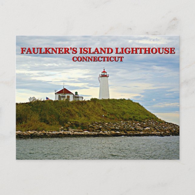 Faulkner's Island Lighthouse, Connecticut Postcard (Front)