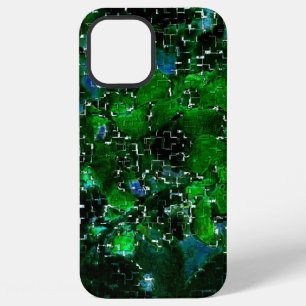 Faulty mosaic of water plant lagoon night photo    iPhone 12 pro max case