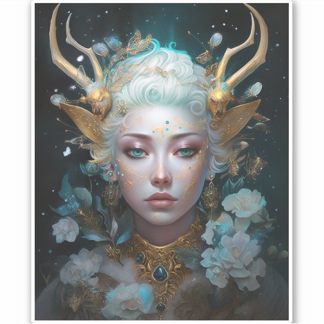 Faun Elf Woman Fantasy Art (Front)