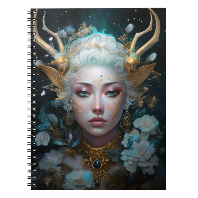 Faun Elf Woman Fantasy Art Notebook (Front)