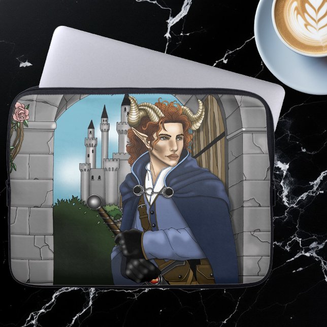 Faun Horned Fae Fantasy  Laptop Sleeve (Creator Uploaded)