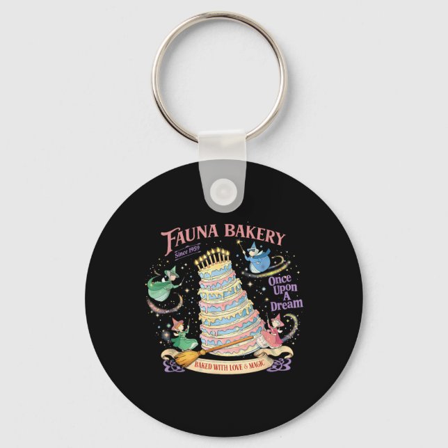 Fauna Bakery Magical Cake Fantasy Cute Fairy Vibes Keychain (Front)