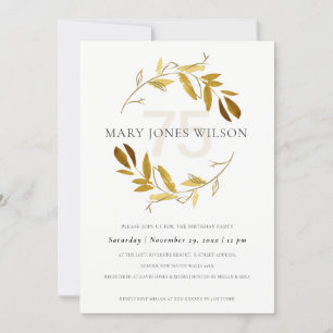 FAUNE JAUNE D'OR WREATH TOUT ÂGE 75 CARTE D'ANNIVE