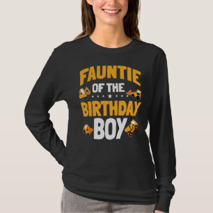 Fauntie Of The Birthday Boy Construction Worker Bd T-Shirt