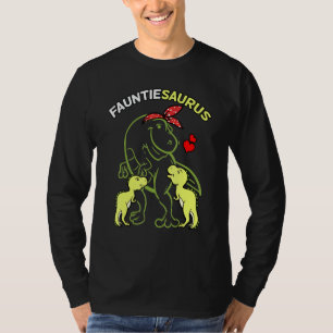 Fauntiesaurus Fauntie 2 Kids Dinosaur Aunt Uncle D T-Shirt