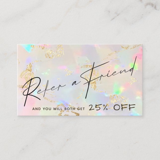 fausse iridescente opal texture renvoyer carte de  (Devant)