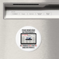Fausses nouvelles et faits alternatifs Magnet rond
