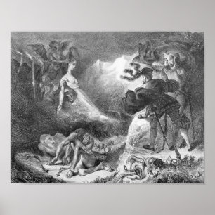 Faust and Mephistopheles at the Witches' Poster