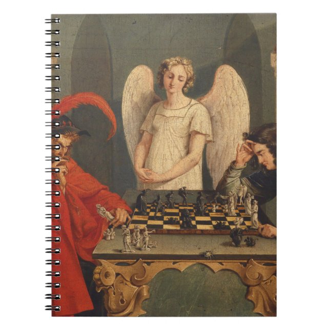 Faust And Mephistopheles Playing Chess Notebook (Front)