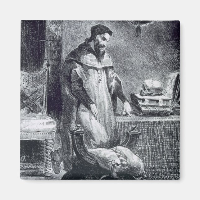 Faust in his Study, from Goethe's Faust, 1828, (il Magnet (Front)