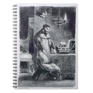 Faust in his Study, from Goethe's Faust, 1828, (il Notebook