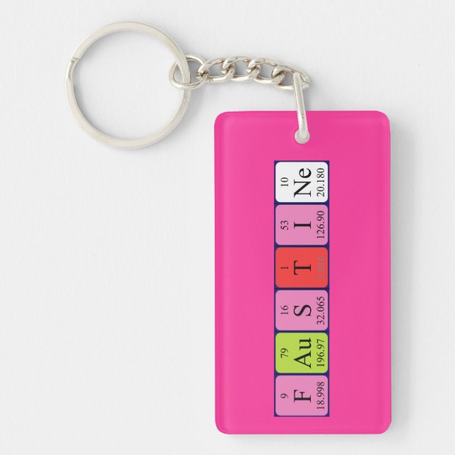 Faustine periodic table name keyring (Front)