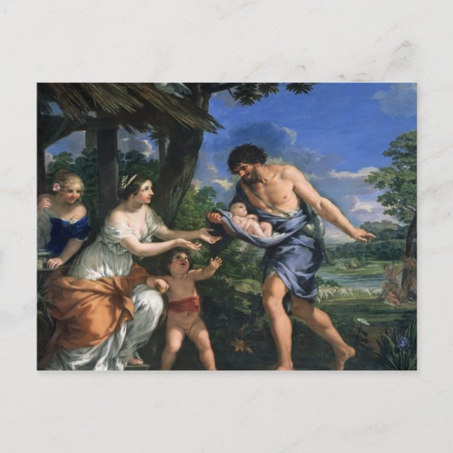 Faustulus entrusting Romulus and Remus Postcard (Front)