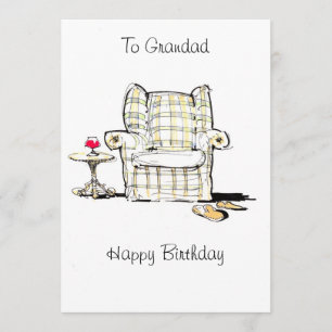 Fauteuil, Chaussons et Carte Vin Anniversaire