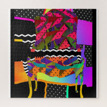 Fauteuil vintage facile Chevron Dots Puzzle