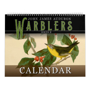 Fauvettes de John Audubon 2 oiseaux de calendrier